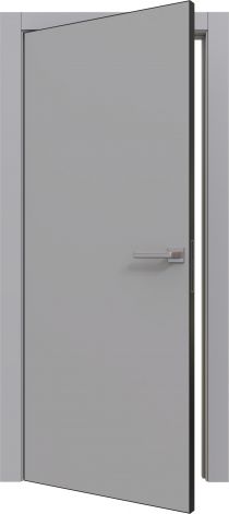 Межкомнатная дверь Prime Line 0 цвет Grey silk (кромка чёрная ABS)